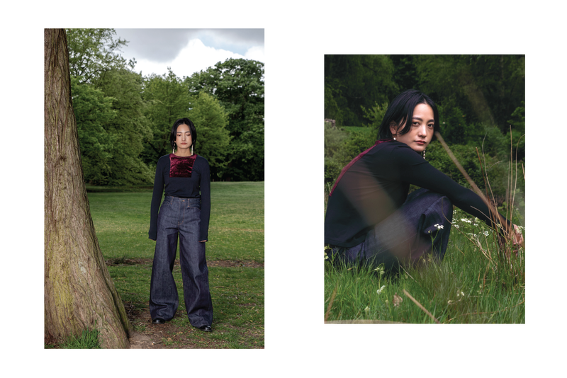 Denim Photoshoot Outdoor in Grass/Trees