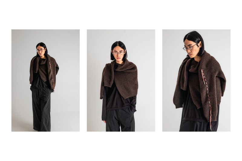 Sweater Draped Over Model