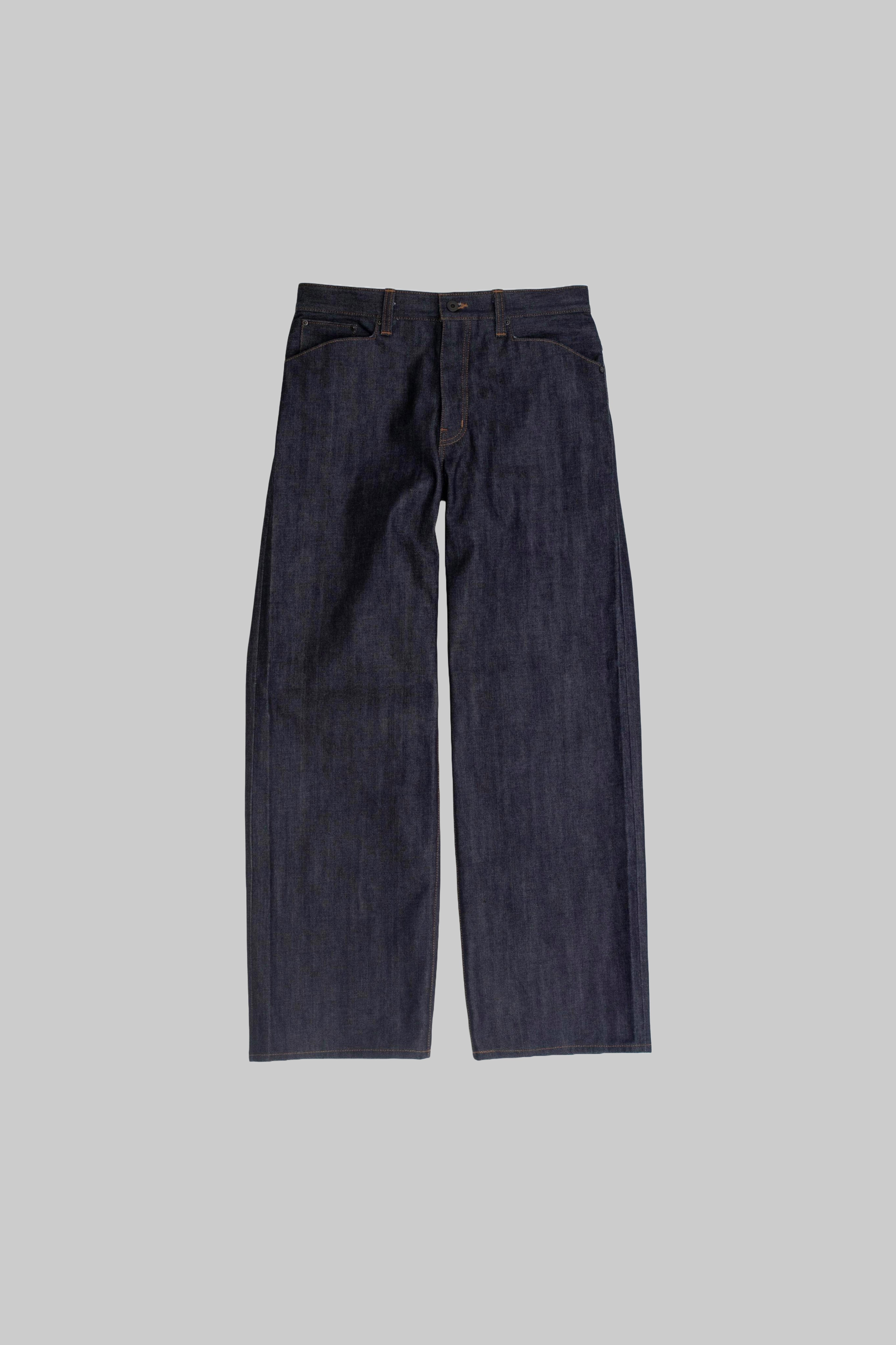 dark blue denim jeans grey background